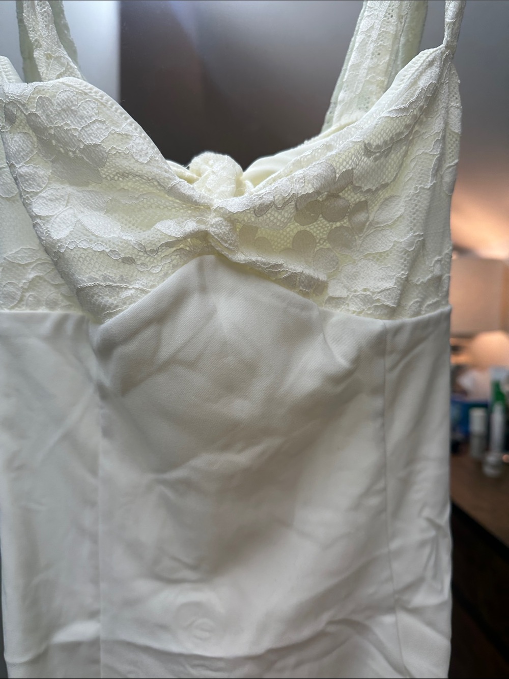 White Fox Boutique Ivory Lace-Top Chemise - Picture 5 of 5